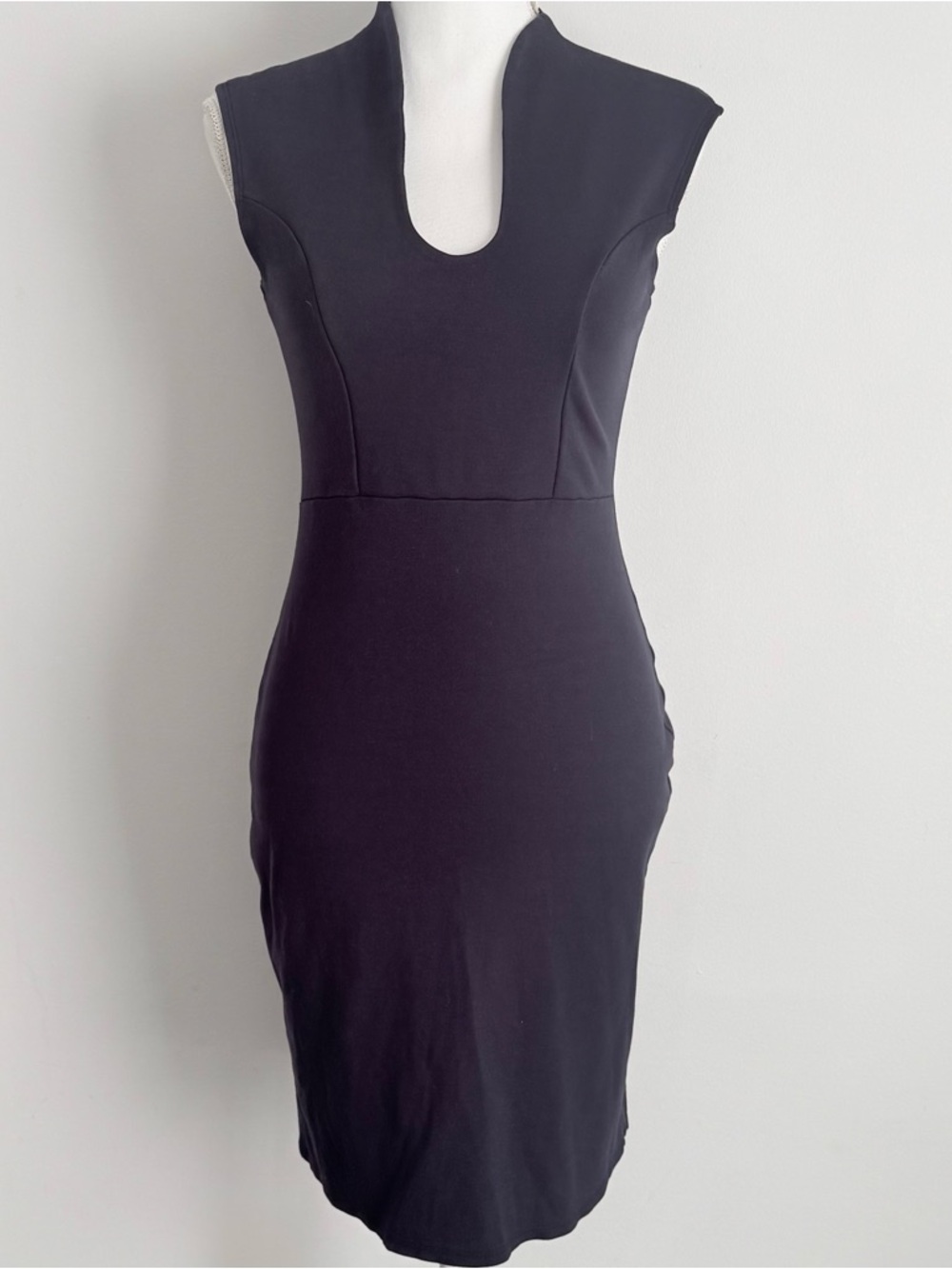 Rolla Coster Midi Dress Navy Blue Cap Sleeve Back Zip Size Medium